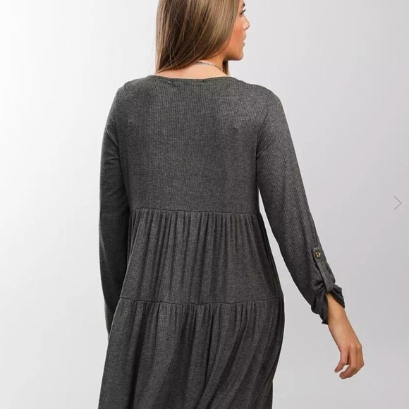 Charmed Hearts Tiered Babydoll Tunic Dress - Picture 2 of 5